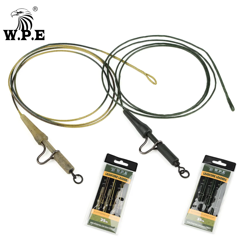 

W.P.E Carp Fishing Line 3pcs/pack Group 35LB/45LB Lead Core Braided Fishing Line Lead Rig Clip Feeder Carp Fishing Tackle Pesca