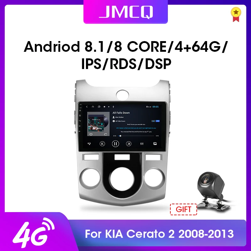 JMCQ Android 8 1 2din автомобильный радиоприемник для Kia Cerato 2 TD 2008 2013 Автомобильный