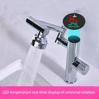 rrw basin faucet lntelligent digital temperature display cold and hot water rotary tap blacksilver sink faucet waterfall faucet