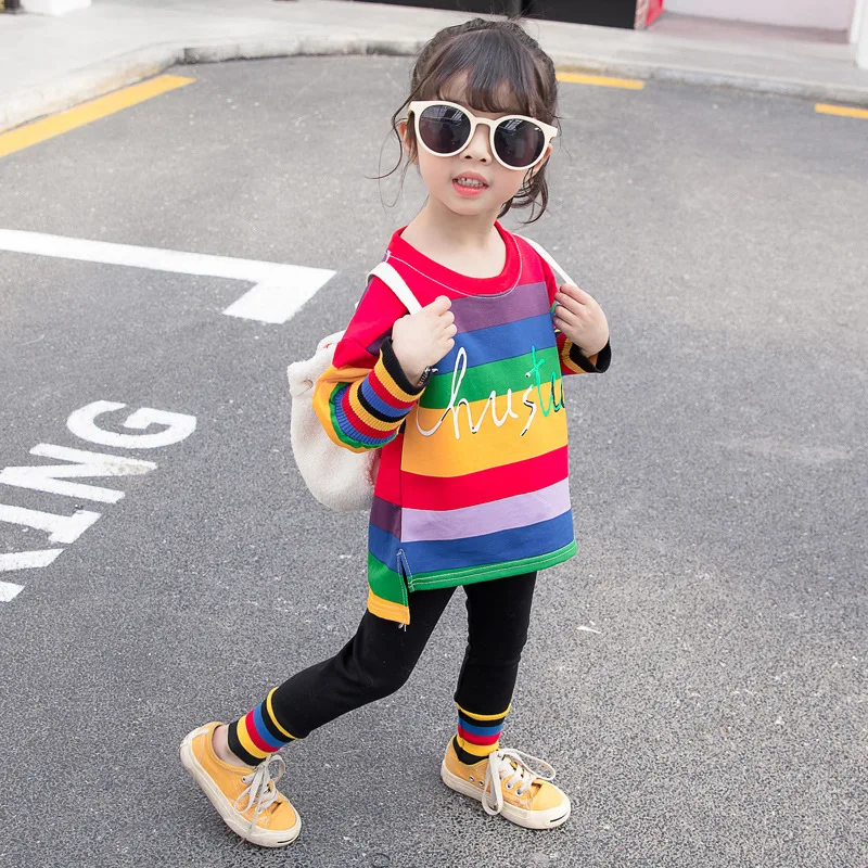 Осенние костюмы для малышей 0-5 лет детская одежда в Корейском стиле из двух