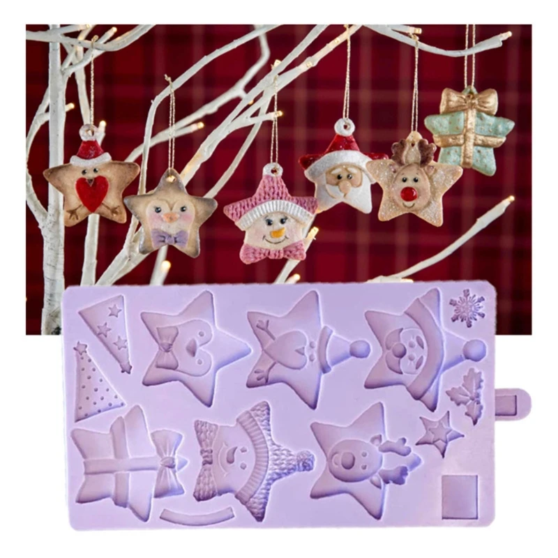 

DIY Christmas Keychain Silicone Epoxy Mold DIY Keychain Pendant Jewelry Crafting Mould for Christmas Love Gift Craft
