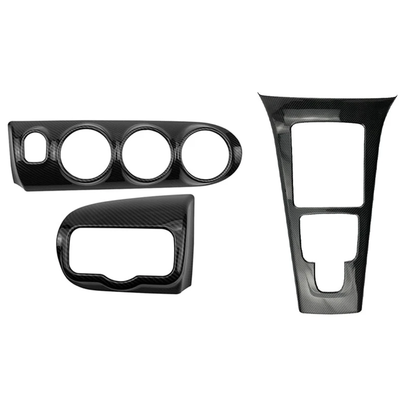 

2 Set Car Accessories: 1 Set Car AC Air Vent+Headlight Switch Frame Trim Cover & 1 Pcs Center Console Protection Frame