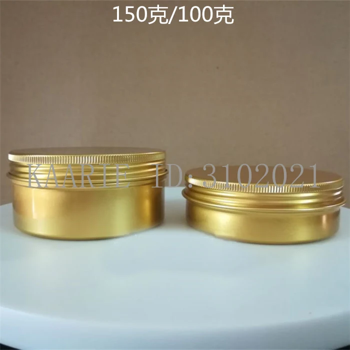 30/50/60/80/100/150g мл многоразовый нагреваемый коробка золото Пустой Круглый Алюминий