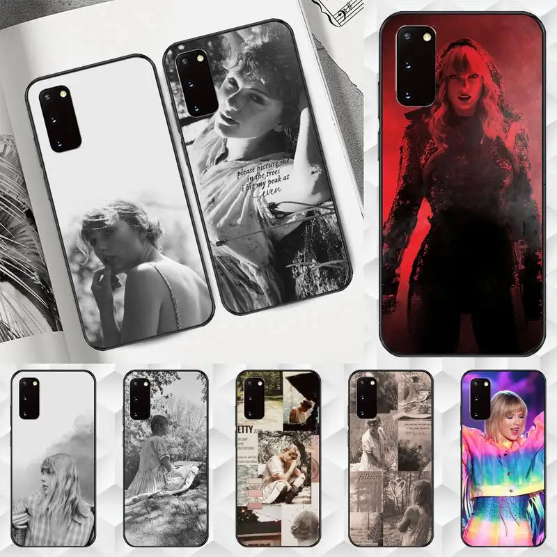 

Taylor Folklore Singer Swifts Phone Case For Samsung Galaxy J2 J4 J5 J6 J7 J8 Note 5 7 8 9 10 20 2018 Cover