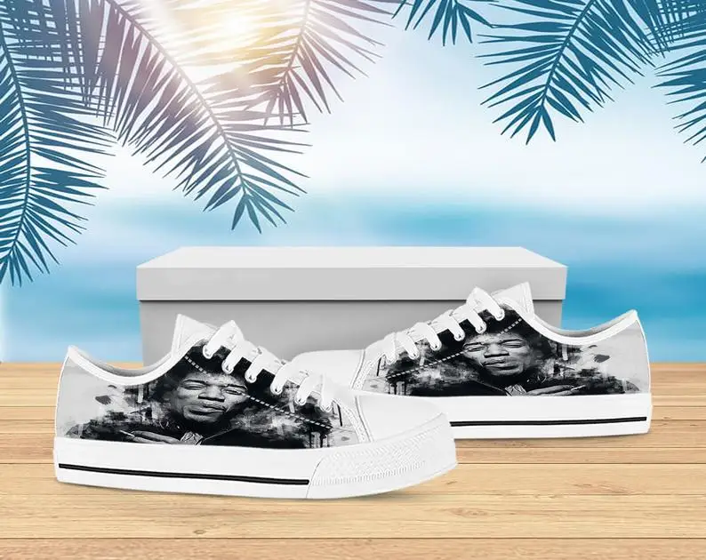 

Jimi Hendrix Custom Adult Shoes, Mens Womens Designer Leisure Sneakers Men Casual Canvas Shoes