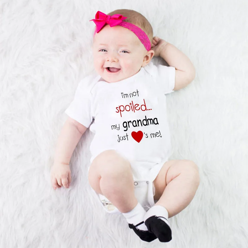 

Newborn Toddler Baby Boys Girls Rompers Funny Letter Cartoon Jumpsuit For Infant Boys Girls Short Sleeve Clothing
