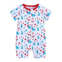 baby christmas clothes infant baby romper santa claus printed summer jumpsuit for kids my first new year jumpsuit