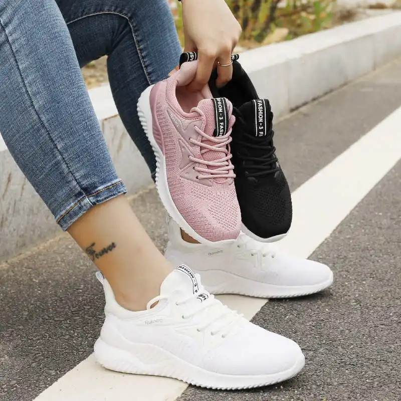 

Running Shoes 40-50 Sports For Women Shock Absorbing Lights Sneakers Number 3 Sneakers Sport Woman Running Dad Tennis Fitness