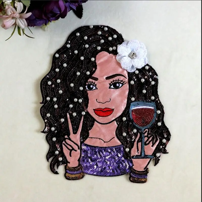 Украшение стразы из бисера красивая винтажная вышитая аппликация модное