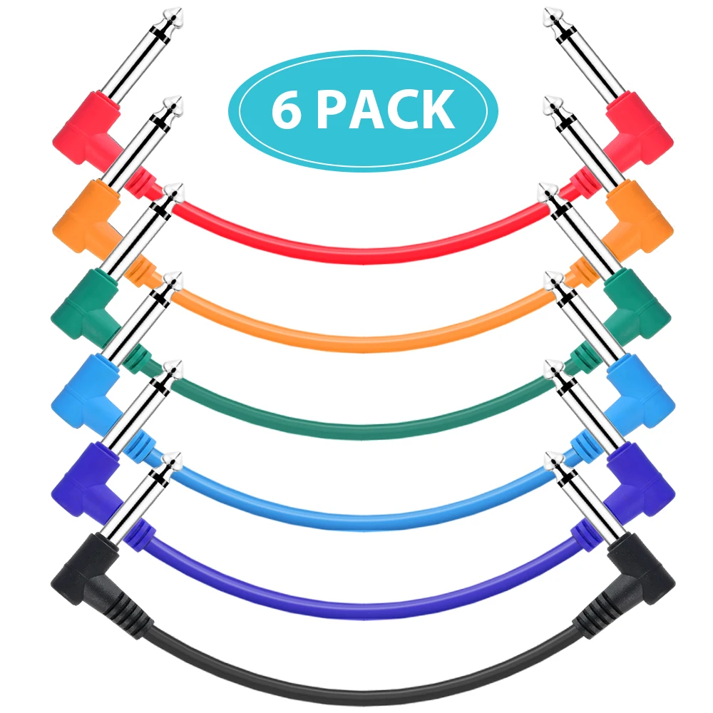 Ammoon 6 шт./упак. гитара эффект кабели для педалей нашивка в виде музыкального