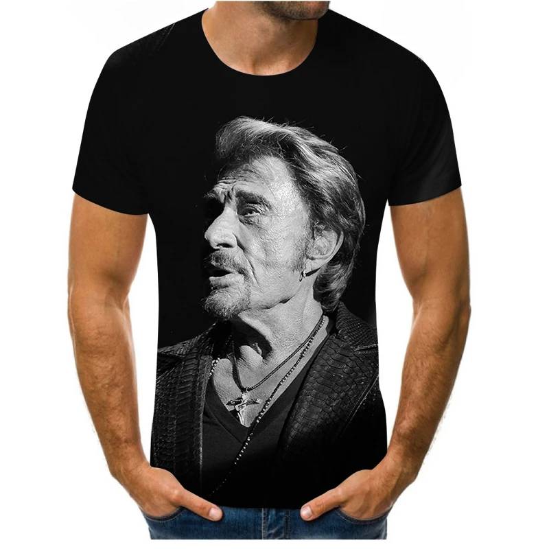 

Oversized men's T-shirt series 3D printing head pattern hot sale summer fashion casual T-shirt breathable O-neck short sleeve