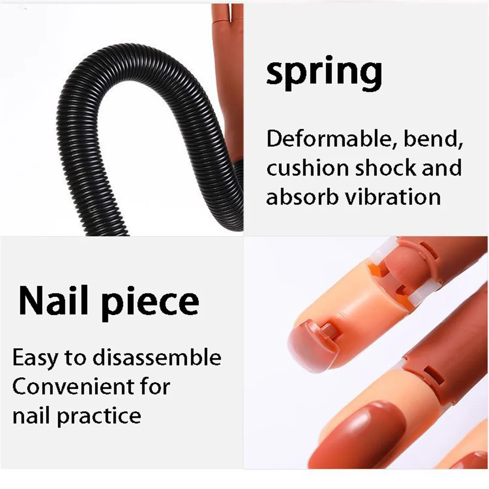 

Nail Practice Hand Manicure Practice Hand Nail Hand for Acrylic Nails Manicure Training Arm Hand Nail Mannequin Hand Drive Nail