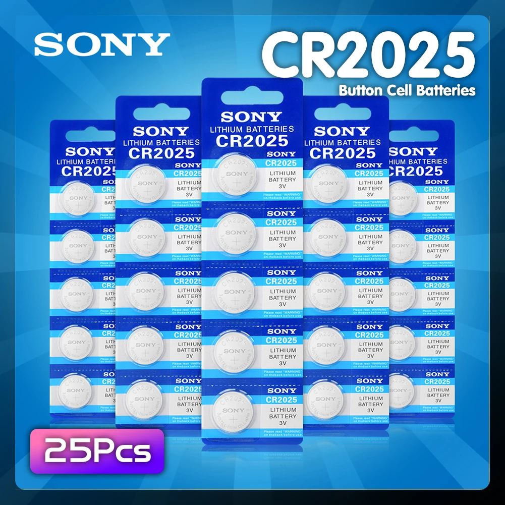 

25 шт., Литиевые Батарейки для кнопок Sony cr2025 cr 2025 ECR2025 DL2025 3V
