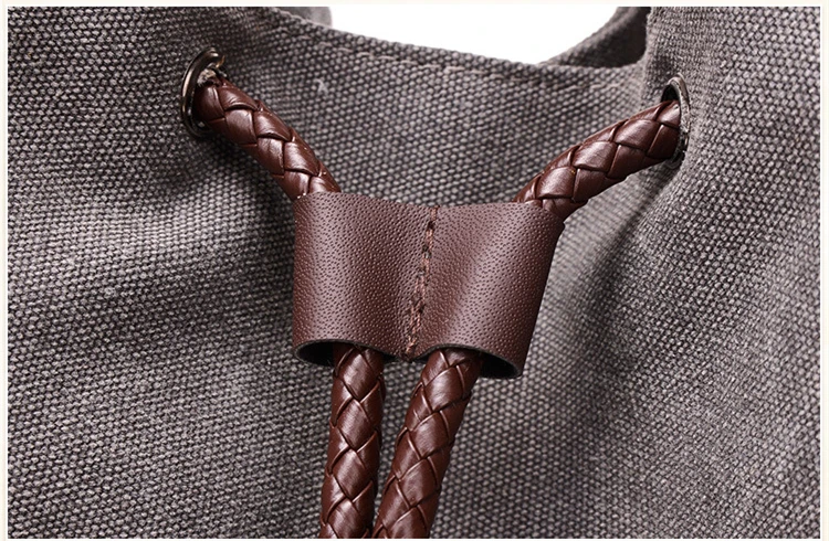 2022 Ladies Large-Capacity Fashion Canvas Shoulder Bag Mori Female Print Retro Casual Closure Dual-Use Canvas Bag