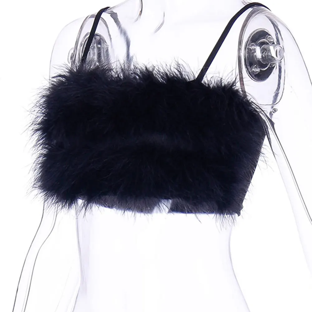 Женский укороченный топ без рукавов розовая уличная одежда из искусственного