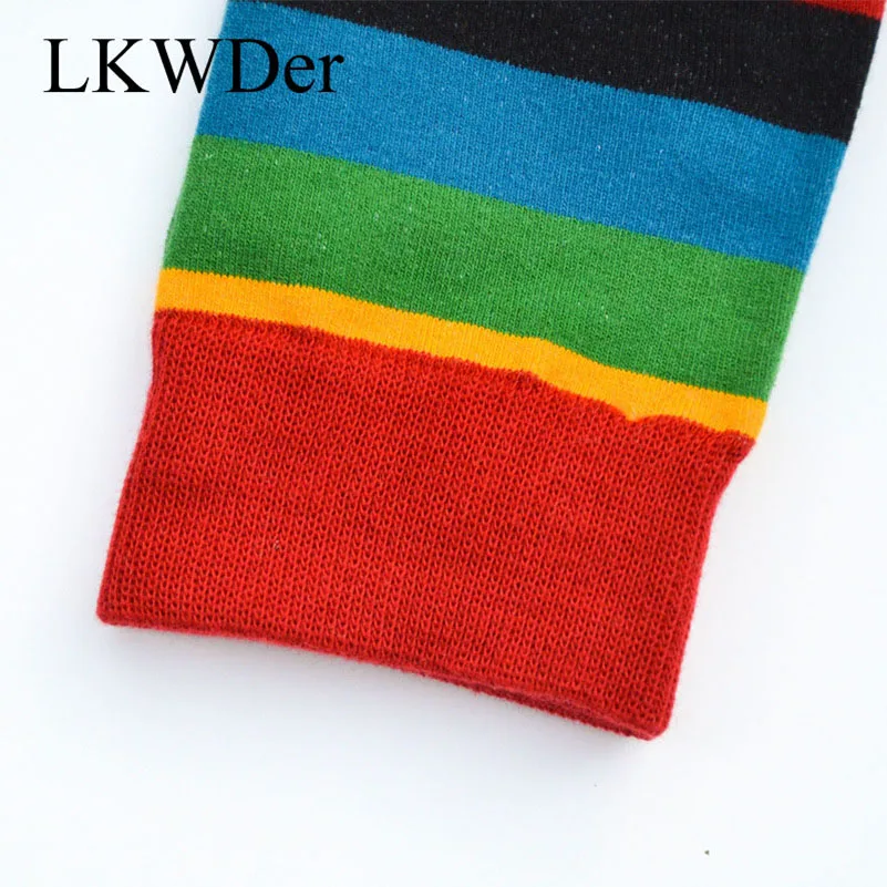 LKWDer 6 пар мужские забавные носки Calcetines Happy носки для мужчин Chaussette Homme красочные полосатые Meias удобные теплые носки