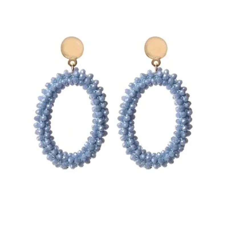 

Красивые серьги ручной работы с кристаллами, увеличенная серия, круглые подвески, аксессуары для женщин, очаровательные ювелирные изделия ...