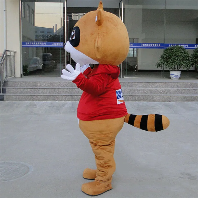 Костюм талисмана из коричневого енота Костюмы для косплея Вечерние наряды игр