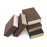 1pcs sanding sponge block sponge sand block polishing metal derusting polishing sandpaper abrasive block high density sponge