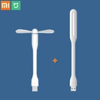 USB-вентилятор Xiaomi Mijia Youpin ZMI USB СВЕТОДИОДНЫЙ Мини энергосберегающий довольно гибкий Регулируемый USB вентилятор охлаждения для внешнего аккумулятора