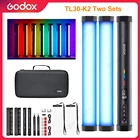 2 шт. Godox TL30 RGB трубка светильник Мягкая вспышка светодиодсветодиодный портативная ручная фотография светильник Speedlite vs Nanlite PavoTube