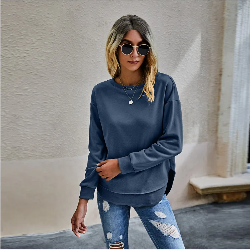 

New Autumn Winter Woman Sweatshirt Without Hat Aesthetic Clothes Long Sleeve Streetwear Color Cute Tops Fall 2020 Women Clothing