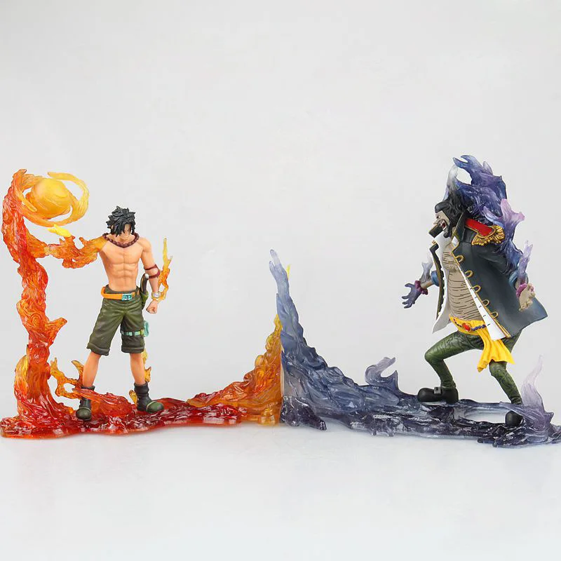 

2pcs/lot One Piece DXF Portgas D Ace VS Marshall D Teach Action Figure Endgame Anime PVC Collection Model Toys