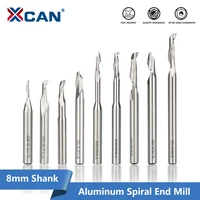 xcan hss milling cutter 8mm shank engraving bit for aluminum window cutting single flute end mill cnc aluminum cutter router bit