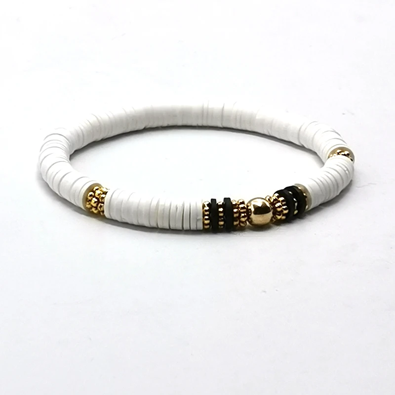 Браслет женский из полимерной глины с бусинами | Украшения и аксессуары