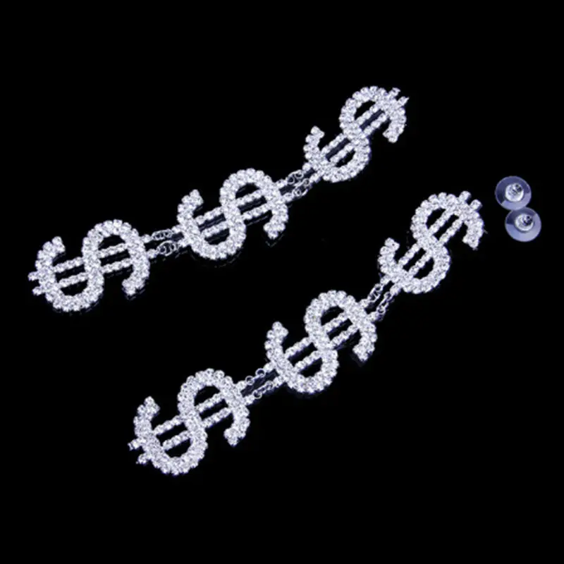 Silver Stonefans, новинка, женские хрустальные длинные висячие серьги с буквами, ювелирные изделия, стразы с буквами BOSS SAVAGE, висячие серьги, подарок - Окраска металла: Silver