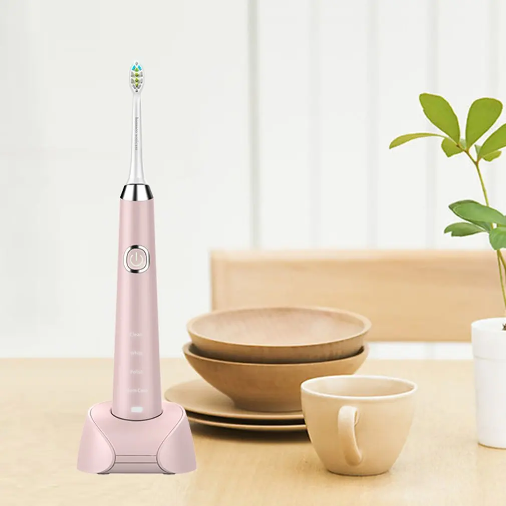 

Portable Intelligent Automatic Sonic Electric Toothbrush 4 Modes Super Soft Teeth Whitening for Adult Oral Hygiene Clean