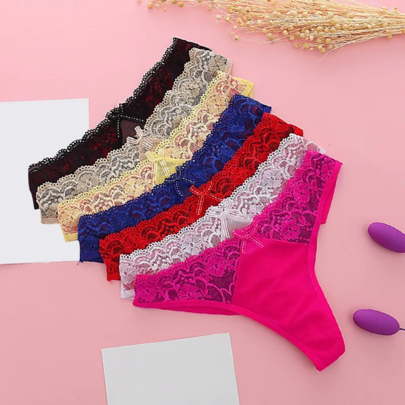 Women Sexy G String Fashion Lace Panties Women's Thongs Briefs Low Waist Underpants Underwear | Женская одежда