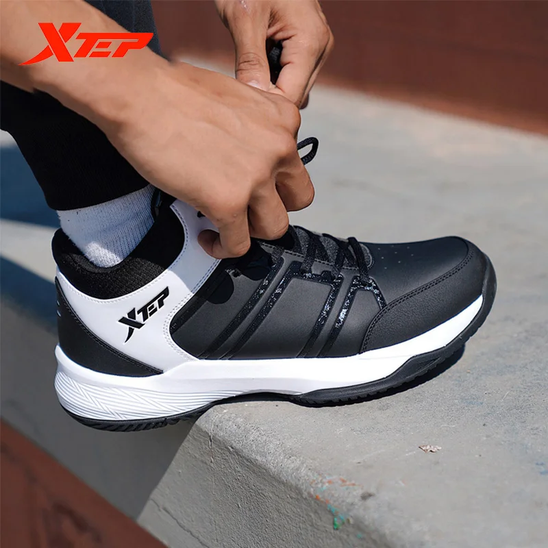 Xtep Модные мужские баскетбольные туфли для мужчин толстая подошва Нескользящая