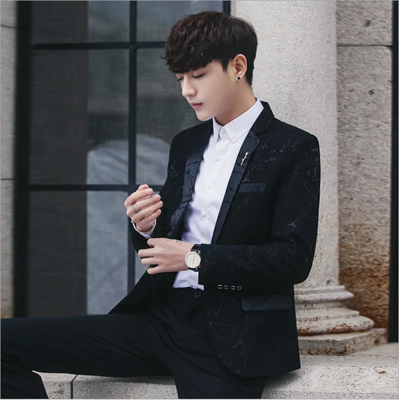 Мужская повседневная куртка с принтом молнии Молодежная модная на одной