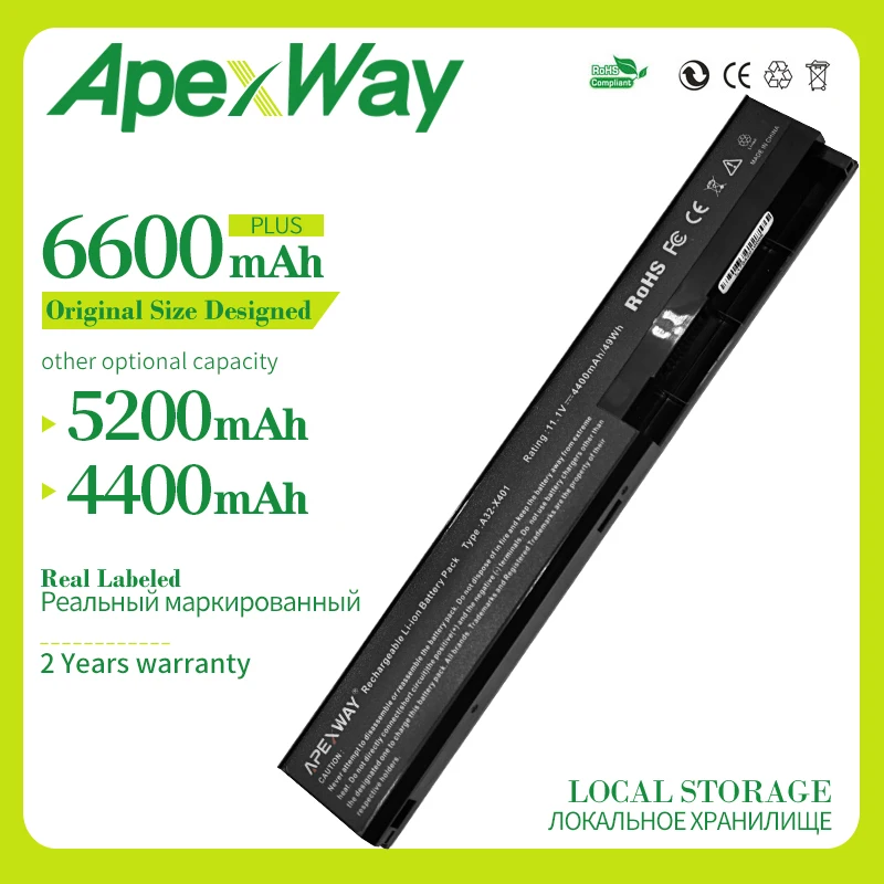 

Apexway 11.1V X501a Battery for Asus A31-X401 A32-X401 A41-X401 A42-X401 X401 X401A X401A1 X401U X501 X501A X501A1 X501U
