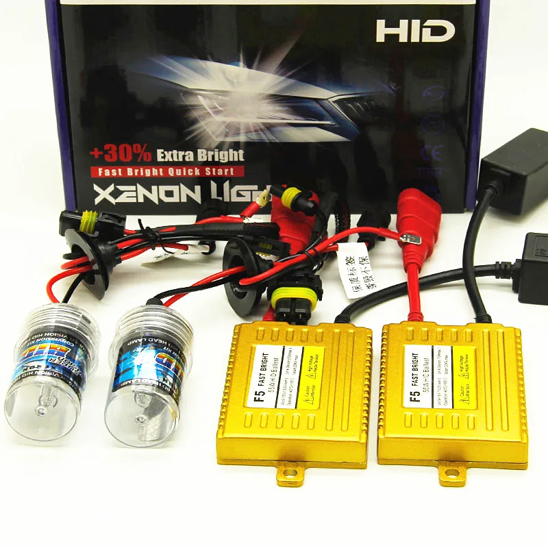 Ксеноновая лампа H7 55 Вт переменного тока 12 В HID ксеноновая для фар H1 H3 H11 h7 9005 9006