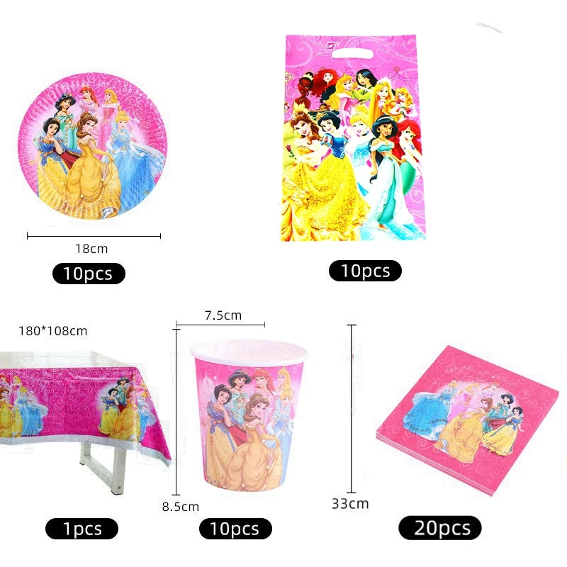 Принцесса Ариэль Белоснежка Белль Золушка Аврора Жасмин девичий Декор на день