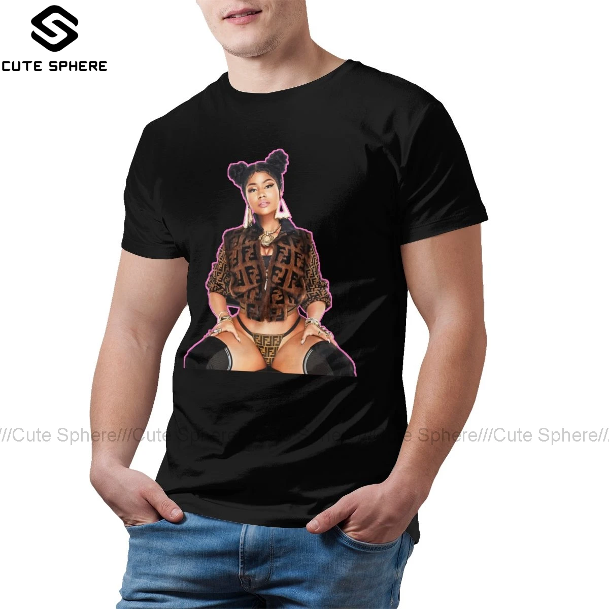 

Nicki Minaj T Shirt RYUGA MINAJ T-Shirt Short Sleeve Awesome Tee Shirt Plus size Printed Mens Summer Tshirt