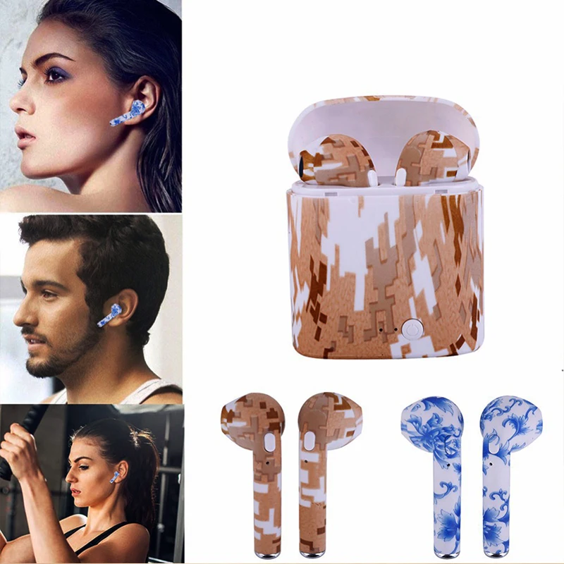 I7s TWS беспроводные Bluetooth наушники цветная окрашенная гарнитура спортивные Hifi