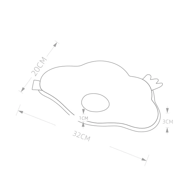 

Four Seasons Newborn Pure Cotton Cartoon Cloud Stereotype Pillow 0-12M Baby Boys and Girls Breathable Comfortable Memory Pillow