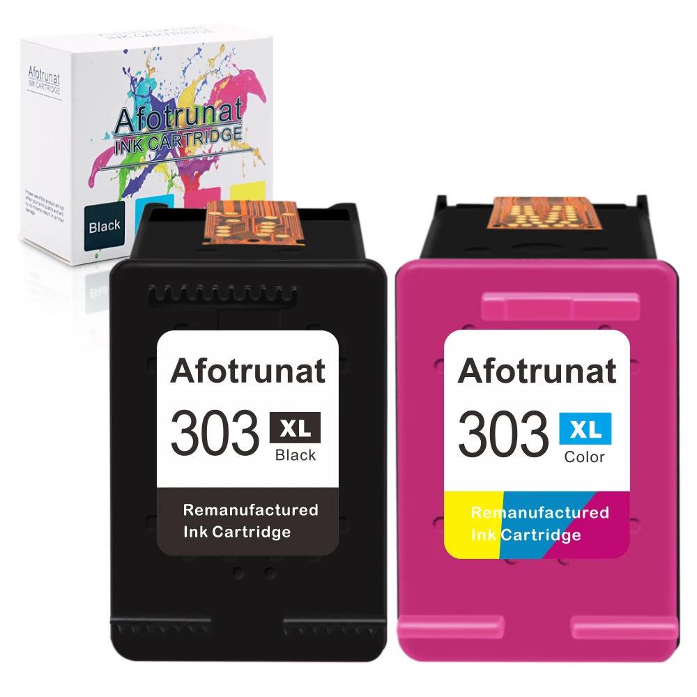 Чернильный картридж Afotrunat Восстановленный для HP 303XL 303 XL (1 черный 1 триколор)