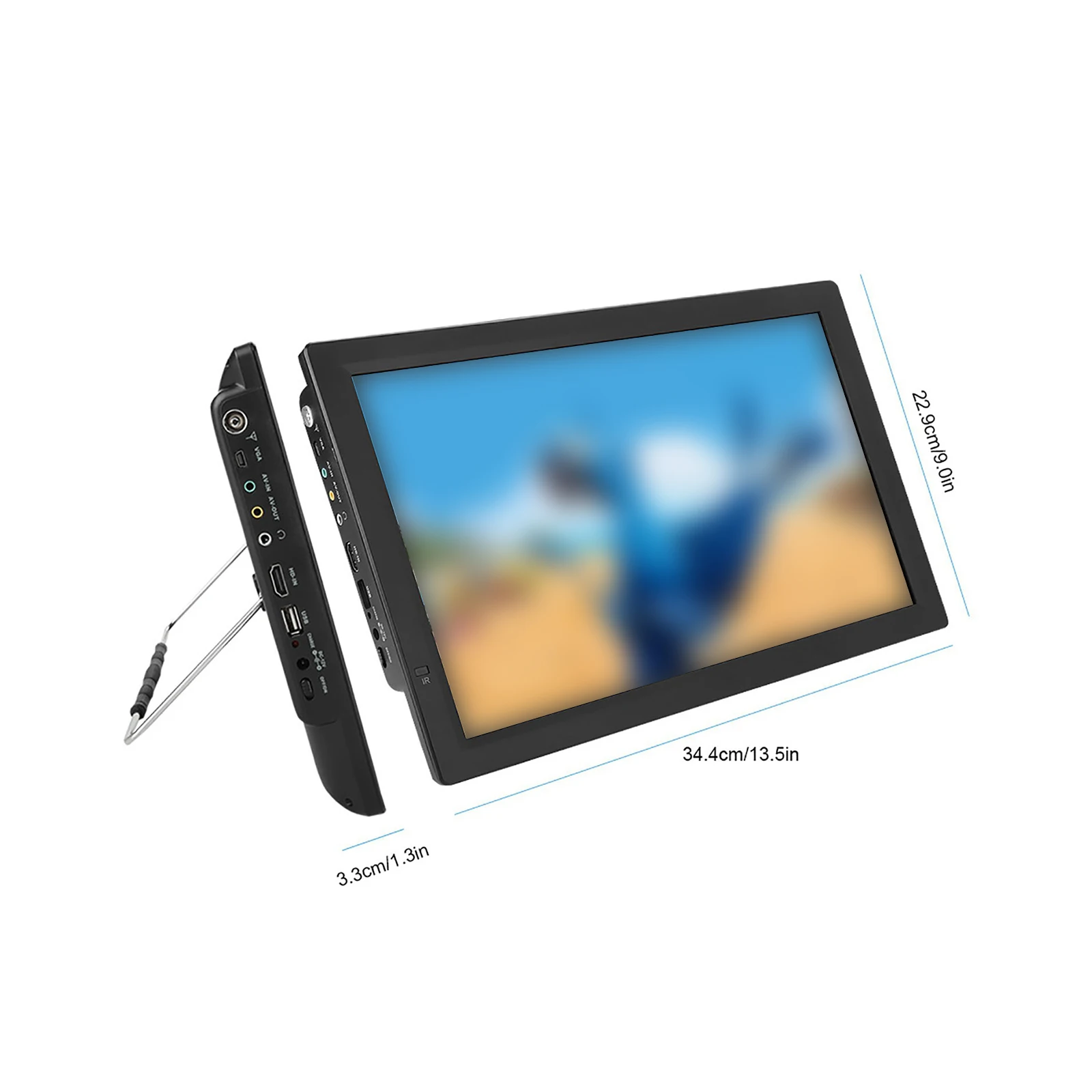 LEADSTAR D14 светодиодный ТВ 14 1 дюймов Портативный Дисплей цифровой плеер DVB-T2
