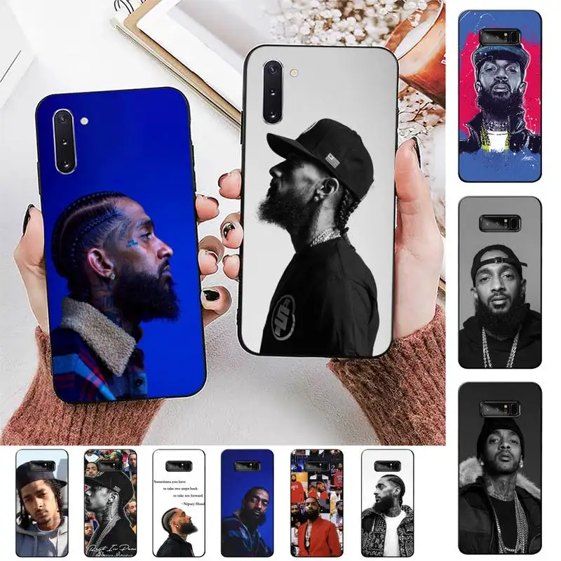 

FHNBLJ Rapper Nipsey Hussle Phone Case for Samsung Note 5 7 8 9 10 20 pro plus lite ultra A21 12 72