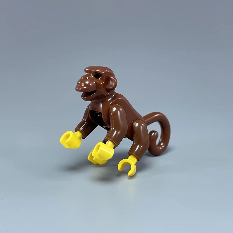 5 шт./компл. строительные блоки цвета коричневый Обезьяна Король кирпичи MOC