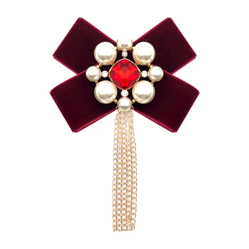 I-Remiel модная новая Корейская Винтажная брошь с жемчугом и кисточкой корсажная