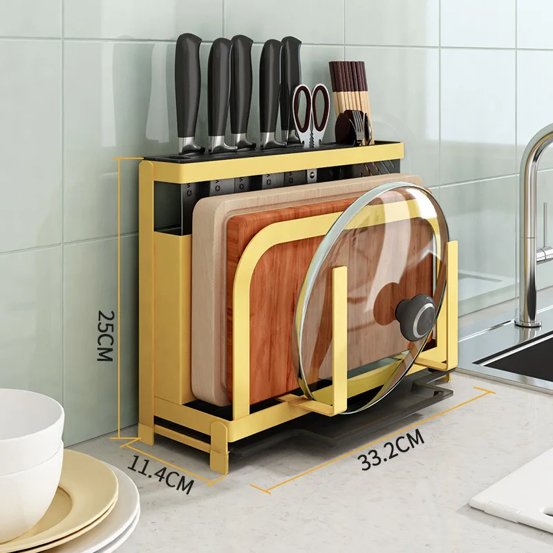 

kitchen storage rack multifunctional chopping board cutting board rack kitchen knife rack shelf knife holder Kitchen organizer