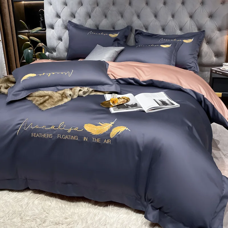 

Luxury long-staple cotton four-piece suit 100% cotton pure cotton bed linen Premium duvet cover bed sheet bedding