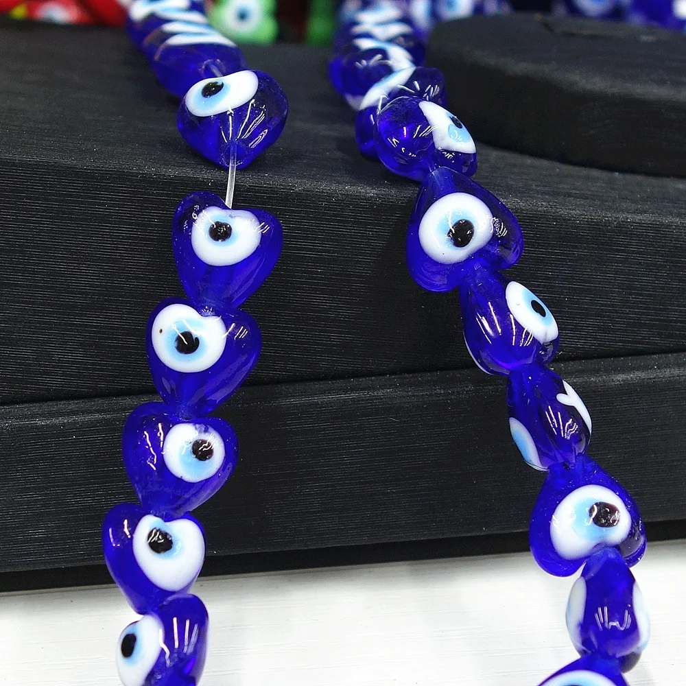 12 мм смешанные цвета Любовник Сердце глаз Стеклянные бусины для изготовления