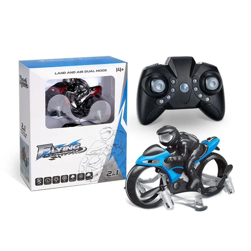 2 4G 4CH в 1 Мини RC мотоцикл с дроном высокоскоростные игрушки модели мотоциклов