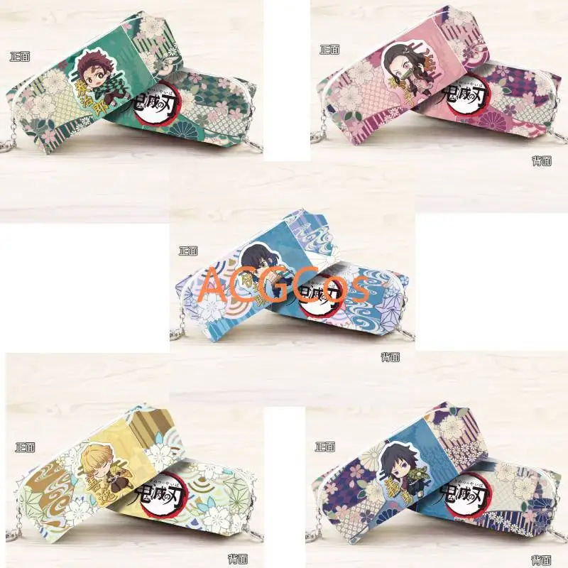 Чехол карандаш для косплея Demon Slayer на молнии с принтом косметичка Подарочная